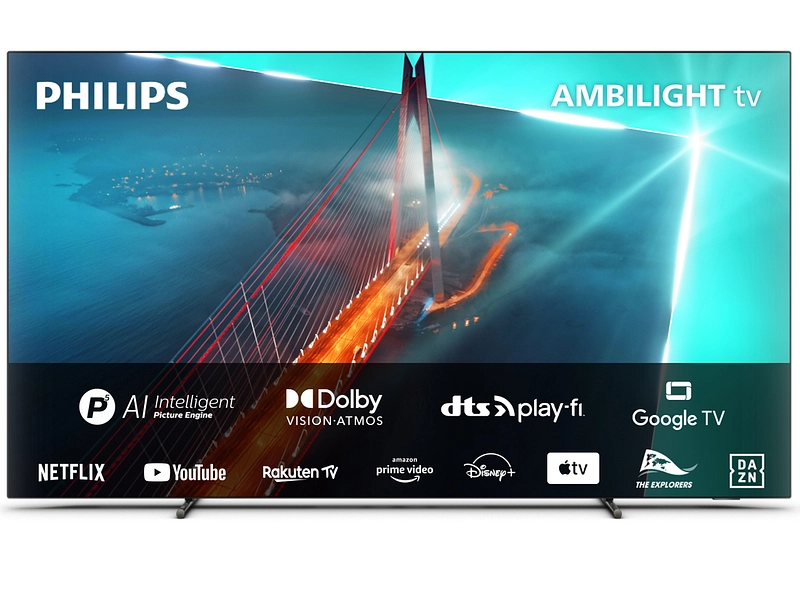 Philips 65OLED708 65'' 4K UHD OLED TV Ambilight Google TV 2023 philips