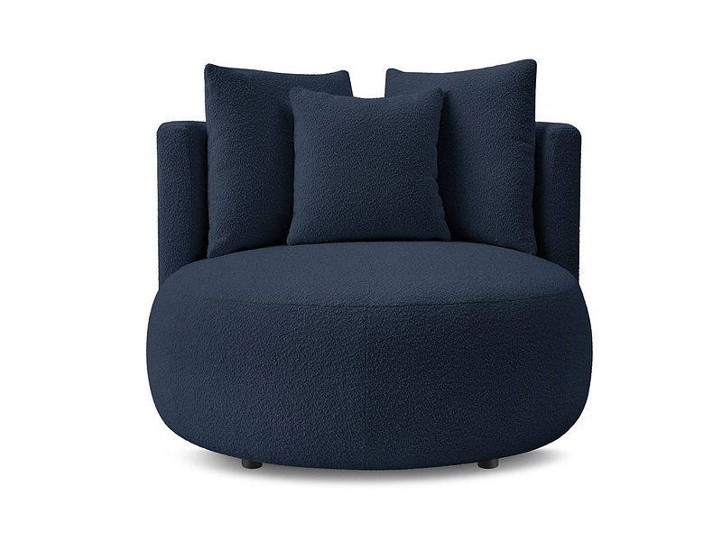 Poltrona BOBOCHIC CESAR Tessuto bouclé blu