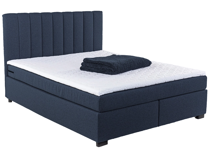 Boxspring ARNEN blu 140x200cm semirigido