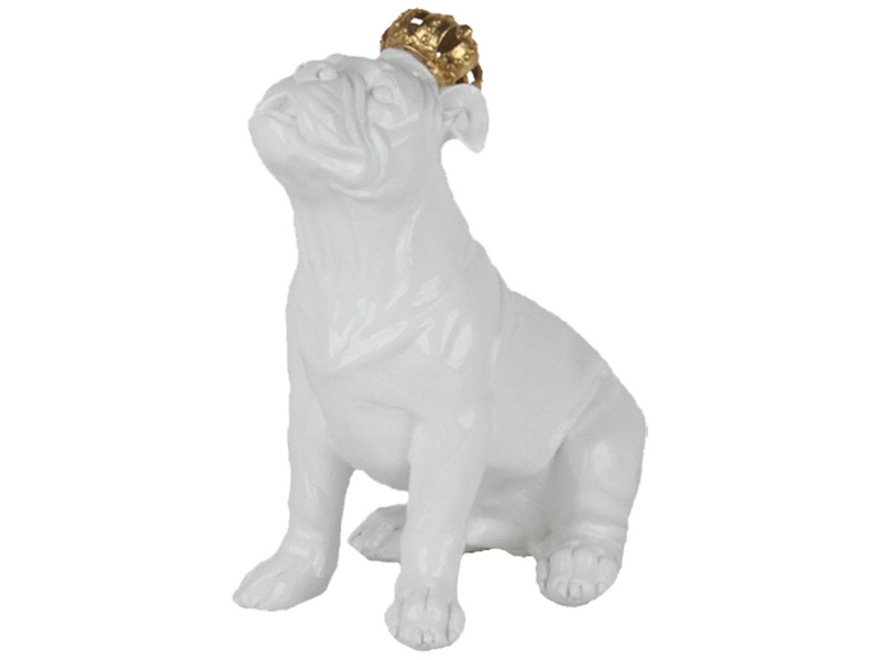 Statuina Bulldog WINDSOR Bianco