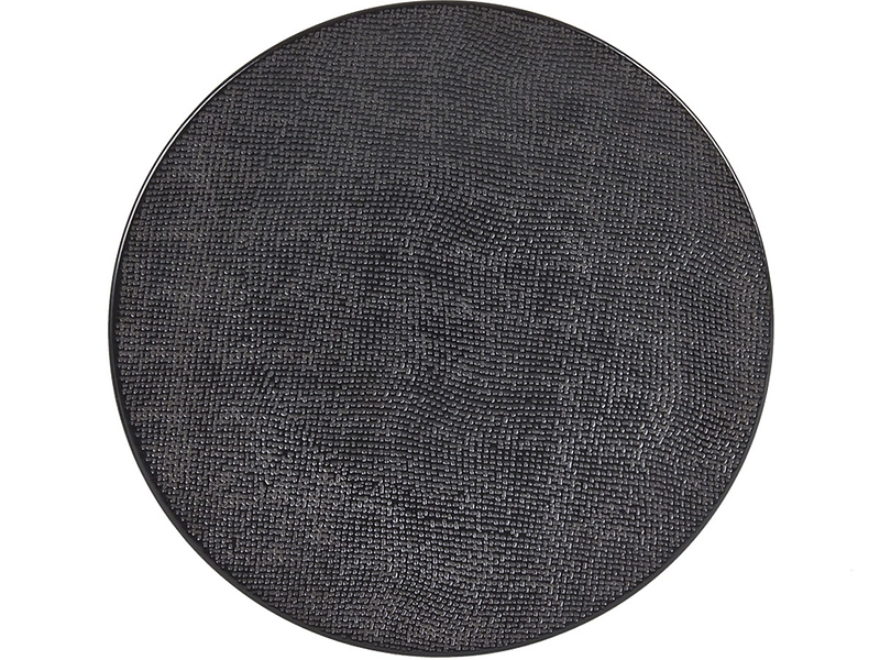 Piatto piano VESUVIO Ø 27 cm ceramica nero