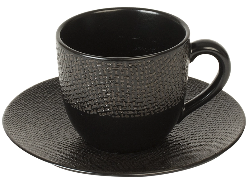 Tazza da caffè VESUVIO 12cl ceramica nero 1 pezzo