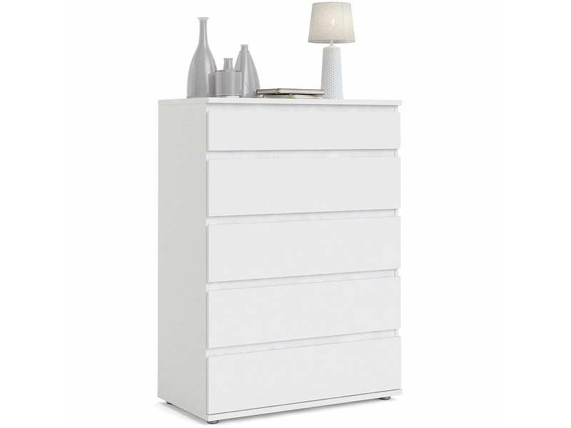 Comò NOVA 5 cassetti 76.8x40x106.6cm bianco