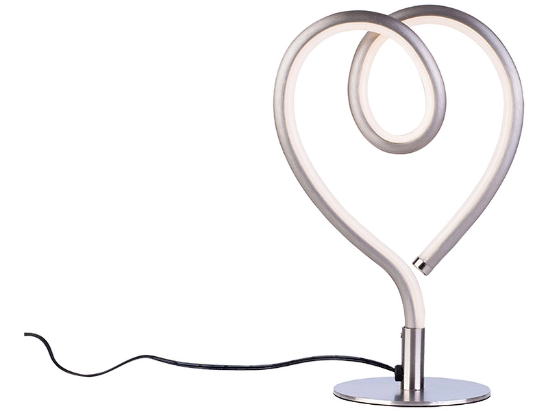 Lampada da tavolo LED HEART 23.5cm 6W argentato