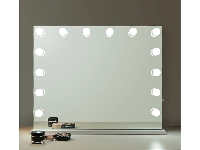 Specchio rettangolare BURLESQUE 83 cm x 67 cm bianco