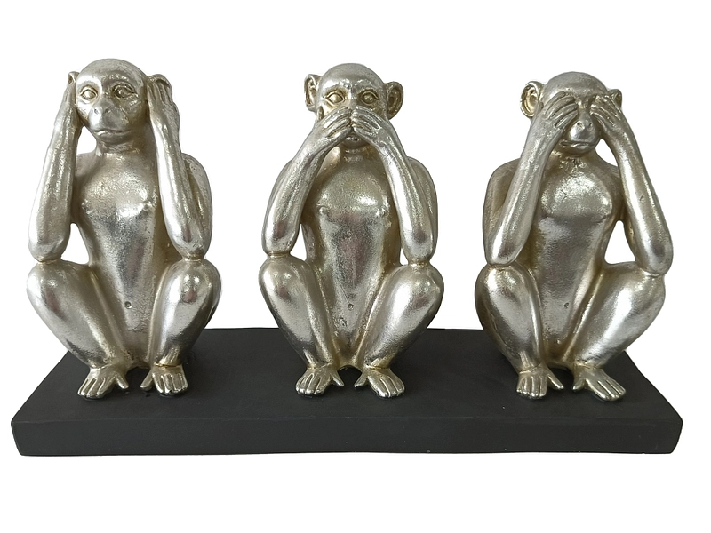 Figurina scimmia MONKEY silver