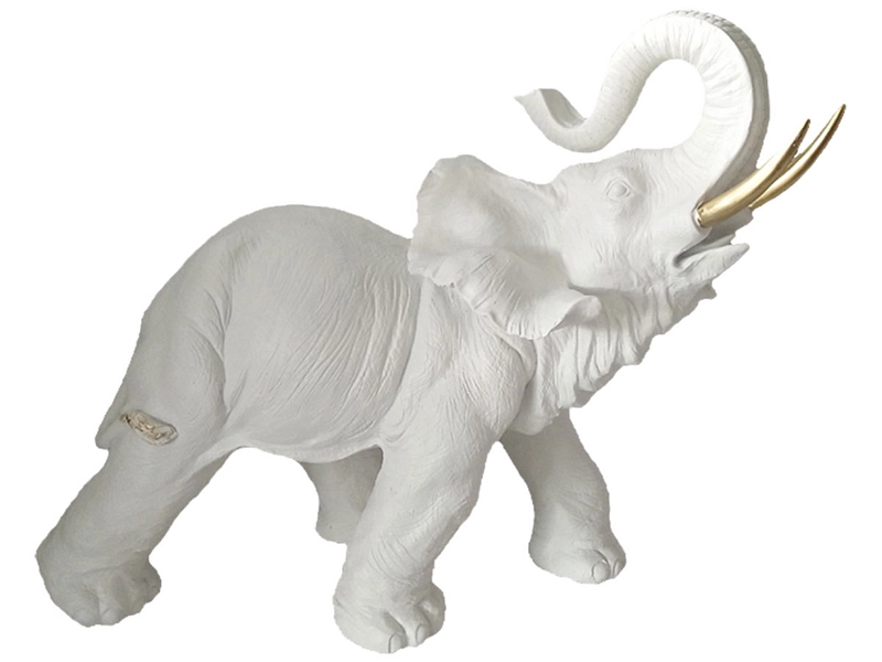 Figurina elefante DAVIS bianco