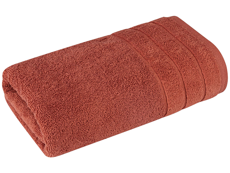 Asciugamano da bagno SIERRA terracotta 50 cm x 100 cm