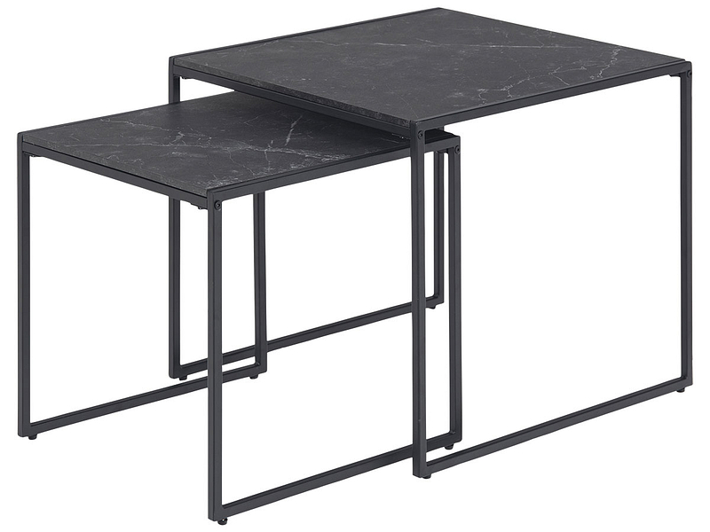Tavolini estraibili INFINITY 50 cm x 50 cm x 45 cm nero