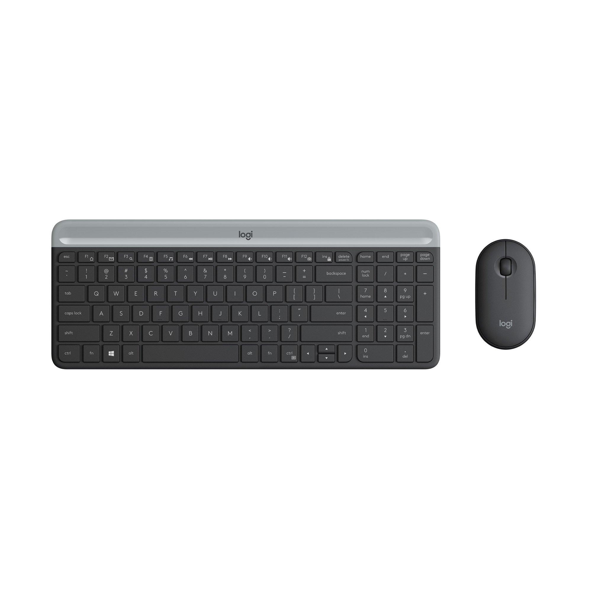 Logitech Tastiera e mouse senza fili Logitech Slim Wireless Keyboar