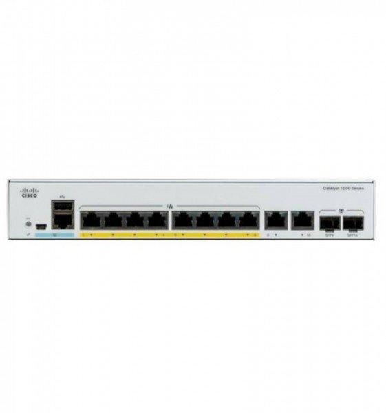 Cisco 8 Port Rail PoE+ Switch C1000-8P-E-2G-L