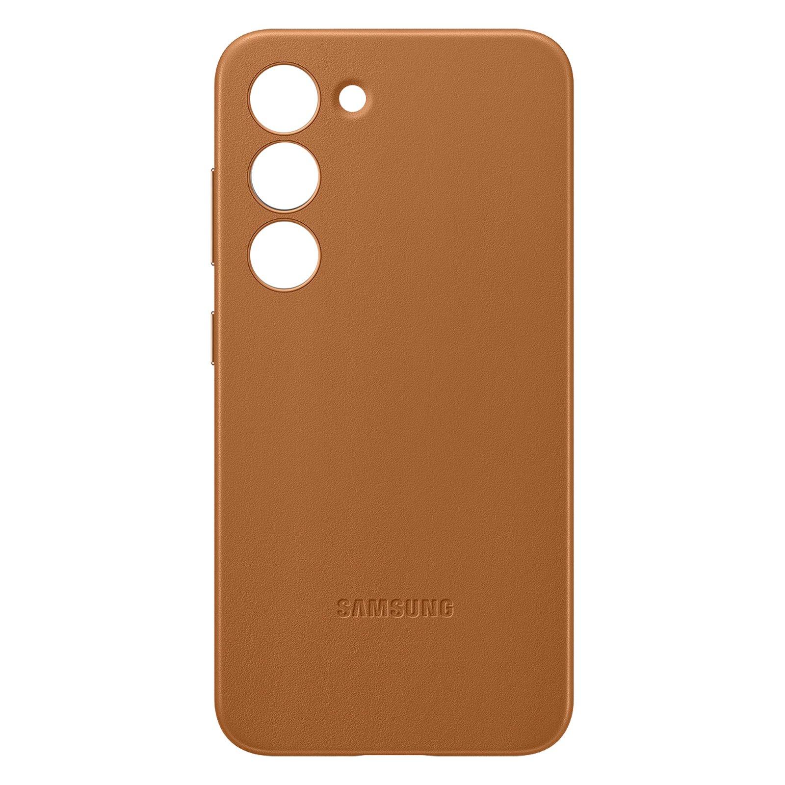 Samsung Coperchio posteriore in pelle Galaxy S23 Marrone samsung