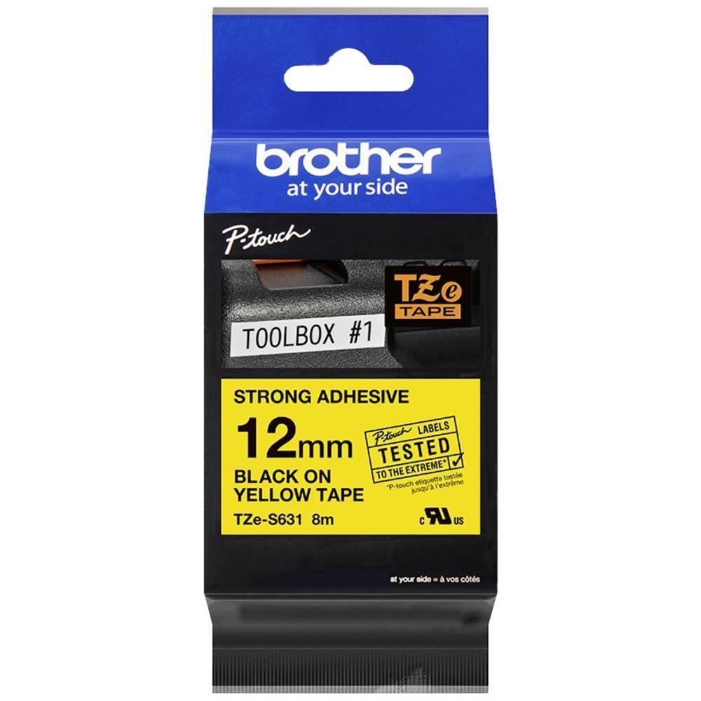 Brother Nastro per etichette Brother TZe S631 Nero su Giallo brother