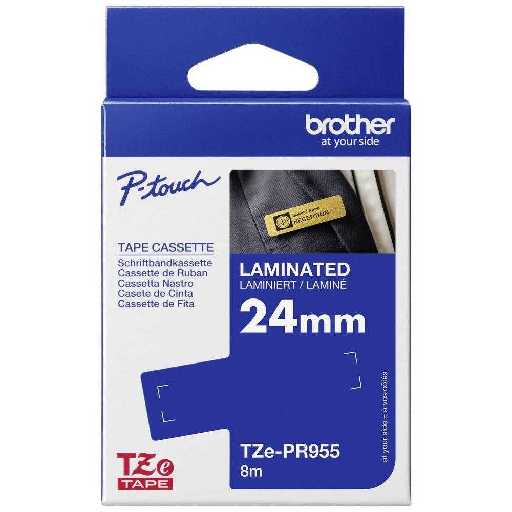 Brother Nastro per etichette Brother TZe PR955 bianco su argento