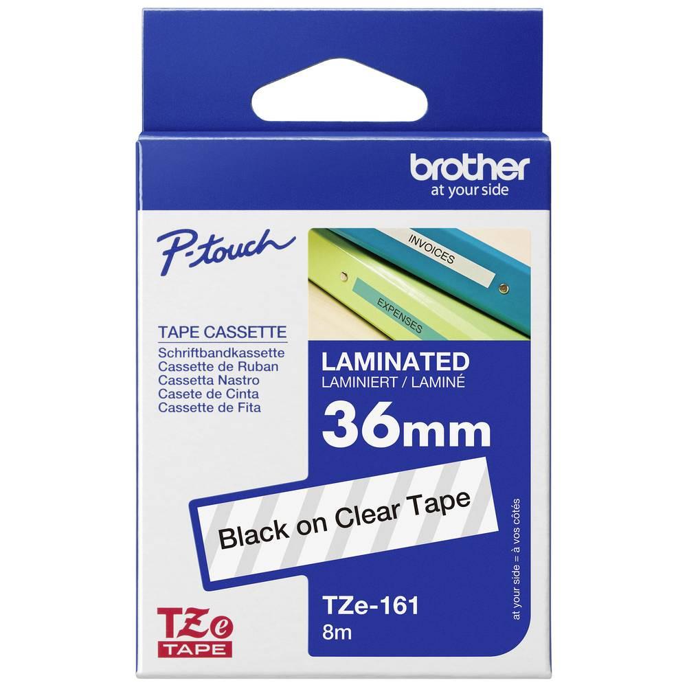 brother Cassetta nastro TZe TZe-161 Colore Nastro: Trasparente Colore carattere:Nero 36 mm 8 m