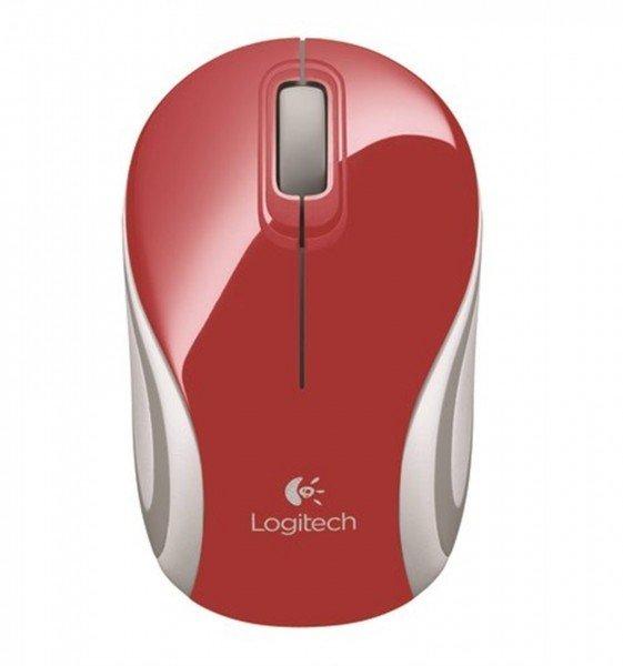 Logitech Logitech M187 Mouse wireless Senza fili (radio) Ottico Rosso 3 Tasti 1000 dpi