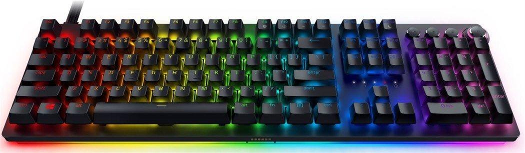 RAZER Huntsman V2 (CH) Purple Switch - Tastiera da gioco, Connessione con cavo, QWERTZ, Full size, Opto-Mechanical, Razer Clicky Optical Switch (Purple), Nero