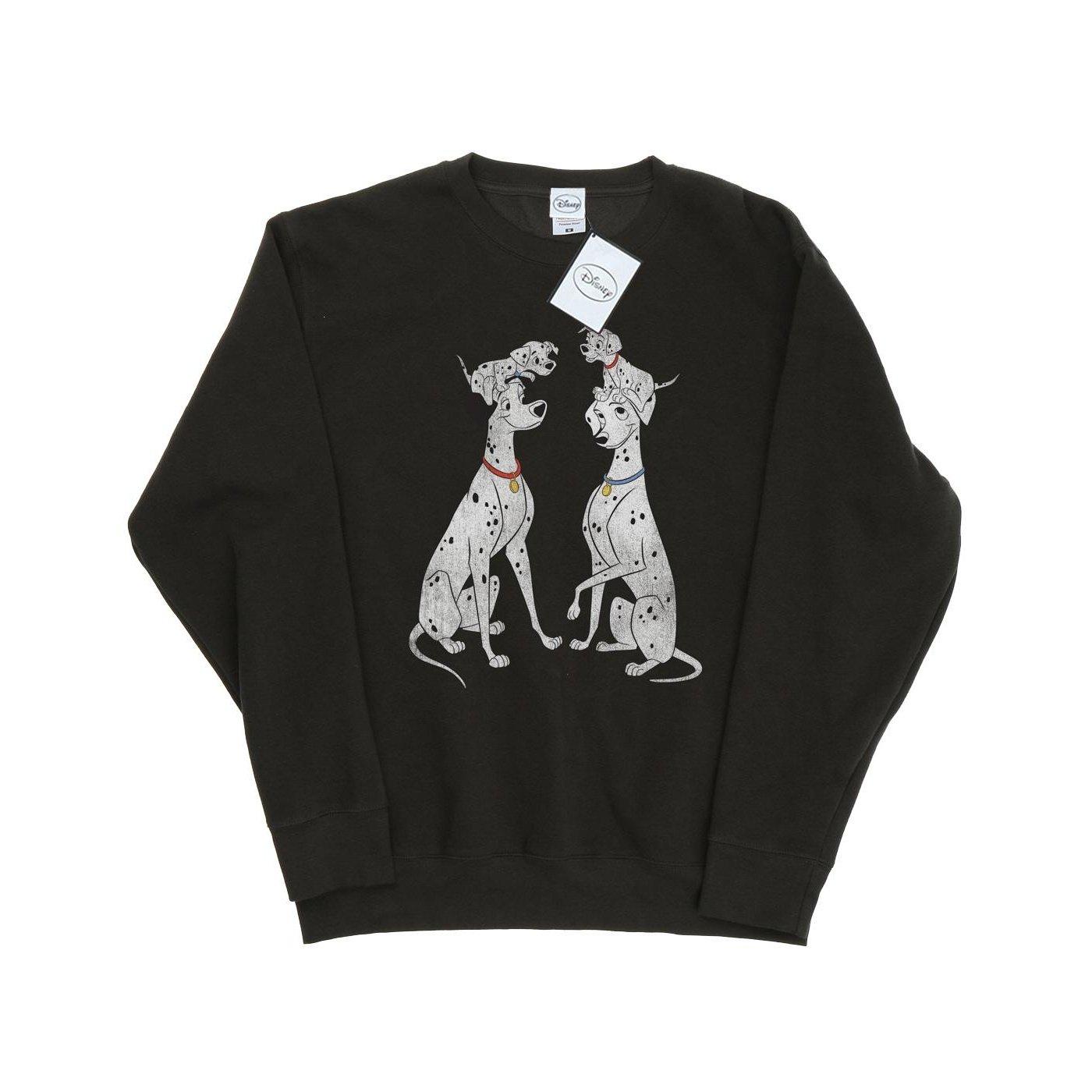 101 Dalmatians Pongo And Perdita Sweatshirt Donna Grigio Tourterelle XL