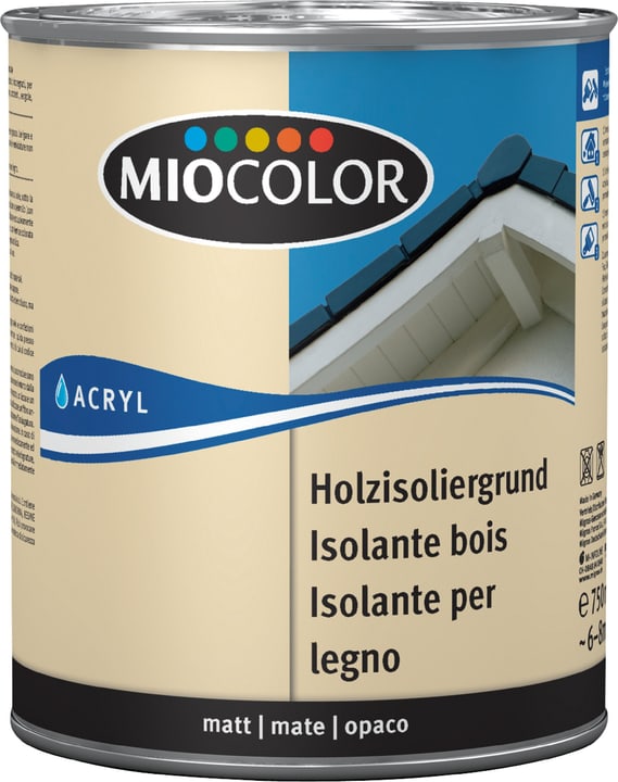 Miocolor Fondo isolante per legno Bianco 750 ml