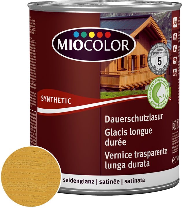 Miocolor Vernice trasparente lunga durata Pino 750 ml