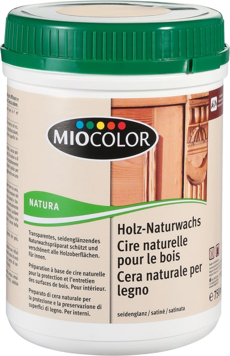 Miocolor Cera naturale per legno Incolore 750 ml