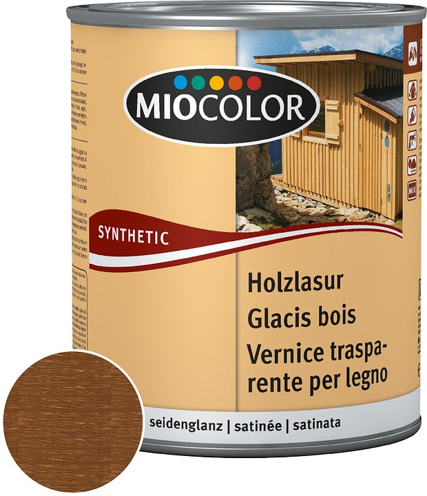 Miocolor Vernice trasparente per legno Castagna 2.5 l