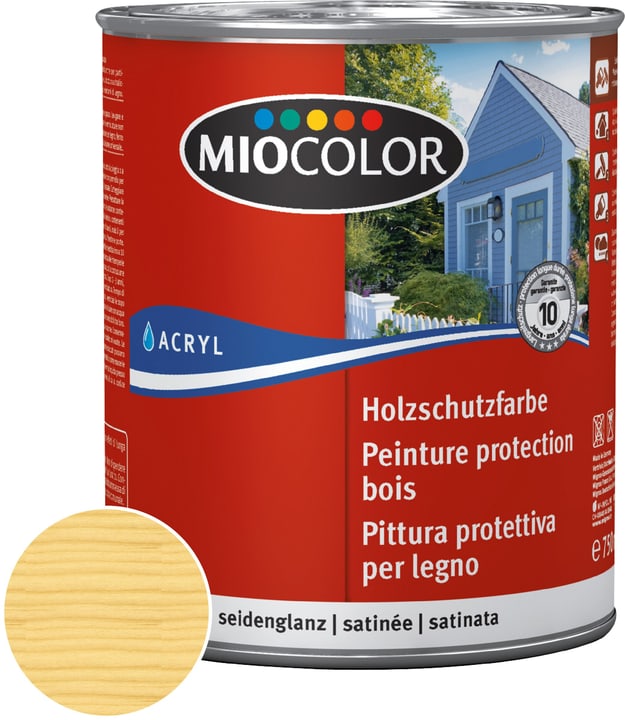 Miocolor Acryl Vernice trasparente per legno Incolore 750 ml