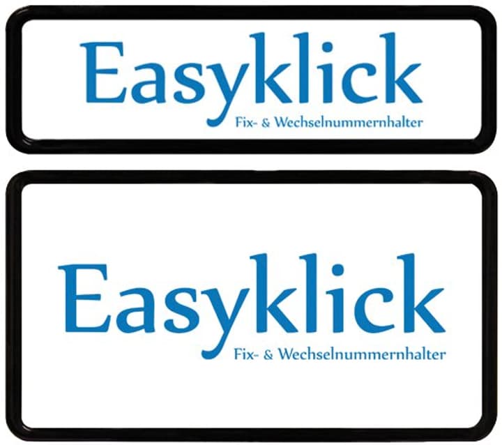 Easyklick Set per portatarga nero 30 x 16 + 30 x 8 cm