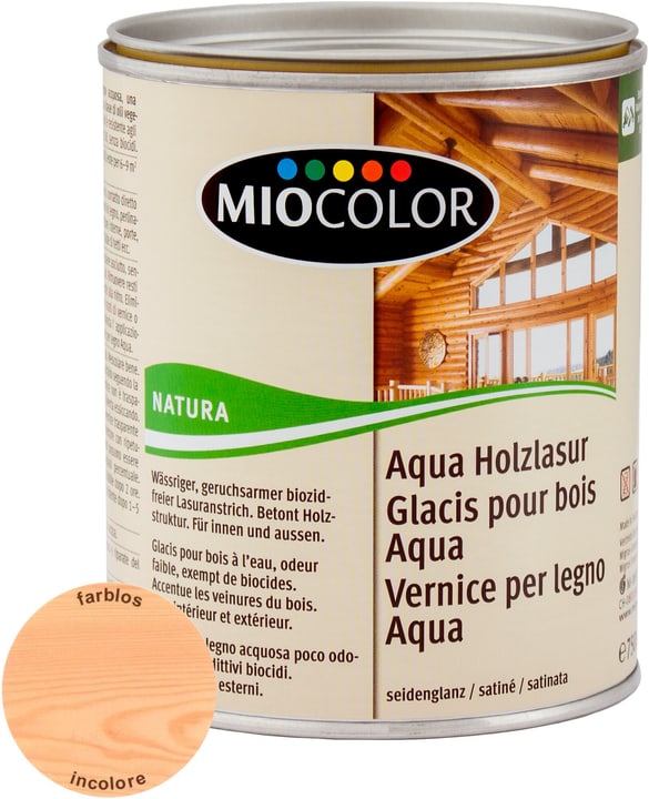 Miocolor Vernice per legno Aqua Incolore 750 ml