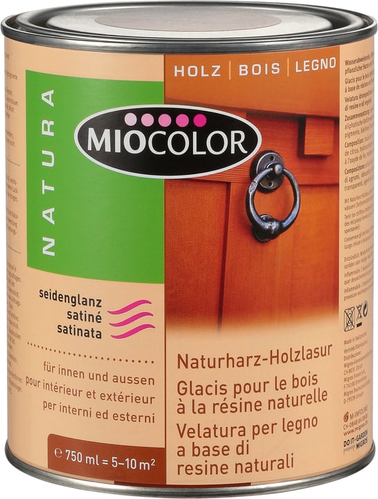 Miocolor Vernice per legno Aqua Noce 750 ml