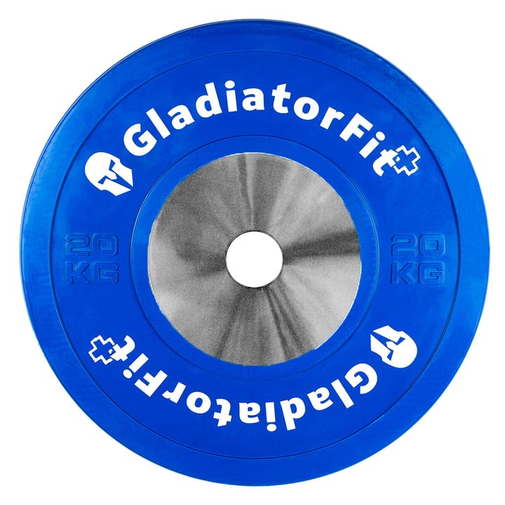 GladiatorFit Disco da competizione rivestito in gomma Ø 51mm : 20 KG Dischi per manubri