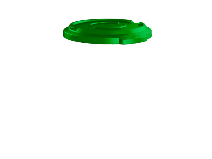 rothopro Rotho Pro Titan Coperchio pattumiera 85l, Plastica (PP) senza BPA, verde