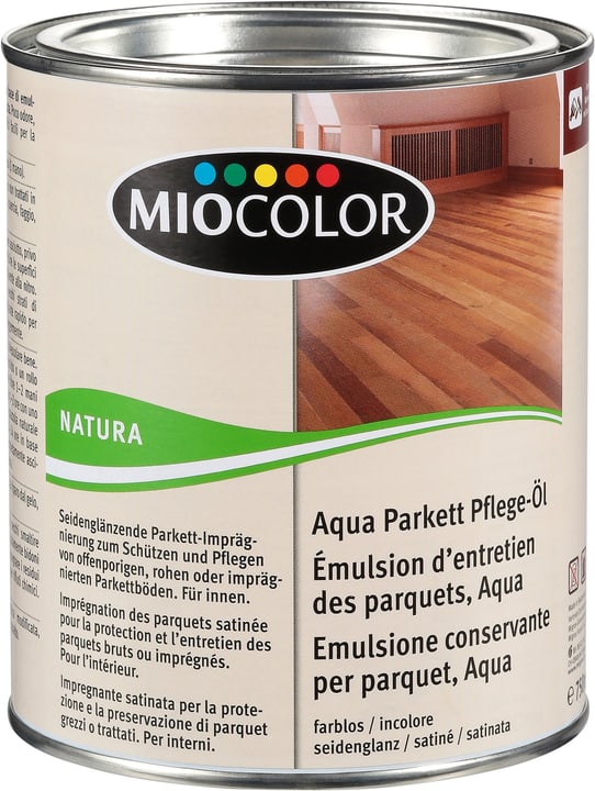 Miocolor Emulsione conservante per parquet, Aqua Incolore 750 ml