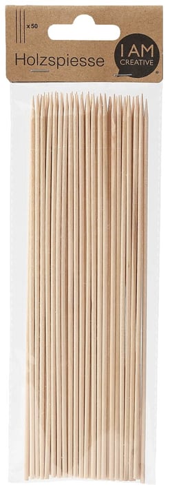Bastoncini di legno naturale, 50 pzi, 20 x 2,5 cm