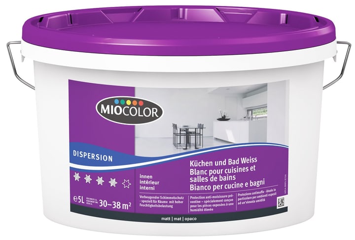 Miocolor Dispersione per cucine e bagni Bianco 5 l