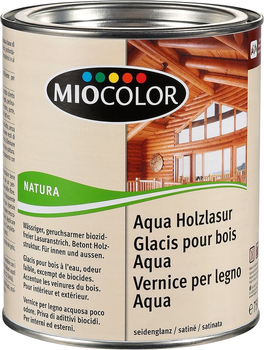 Miocolor Vernice per legno Aqua Ciliegio 750 ml