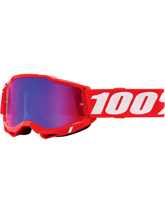 100% ACCURI 2 Goggle Maschera MTB rosso