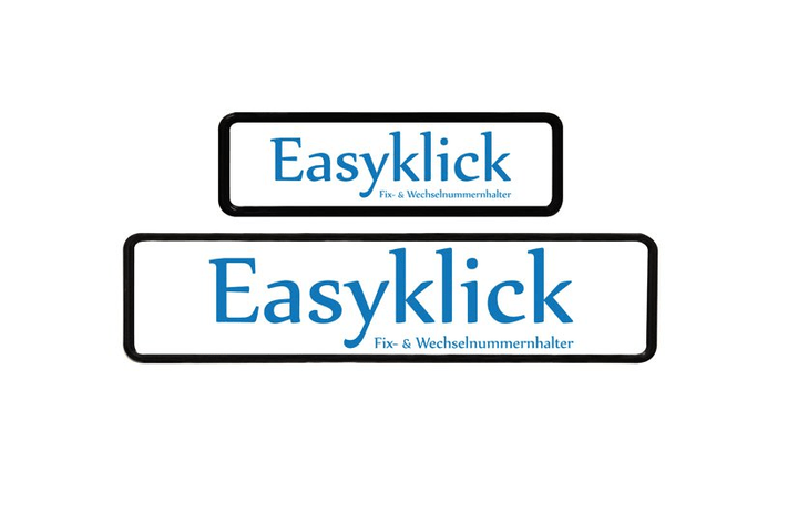 Easyklick Set per portatarga nero 50 x 11 + 30 x 8 cm